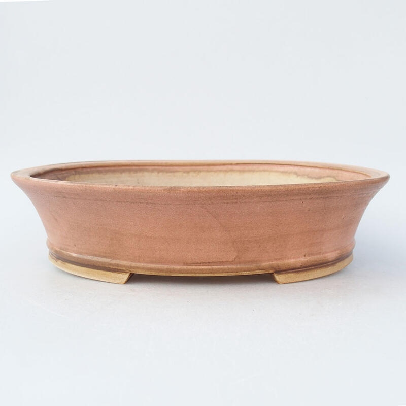 Ceramic bonsai bowl 28 x 25 x 6 cm, color pink