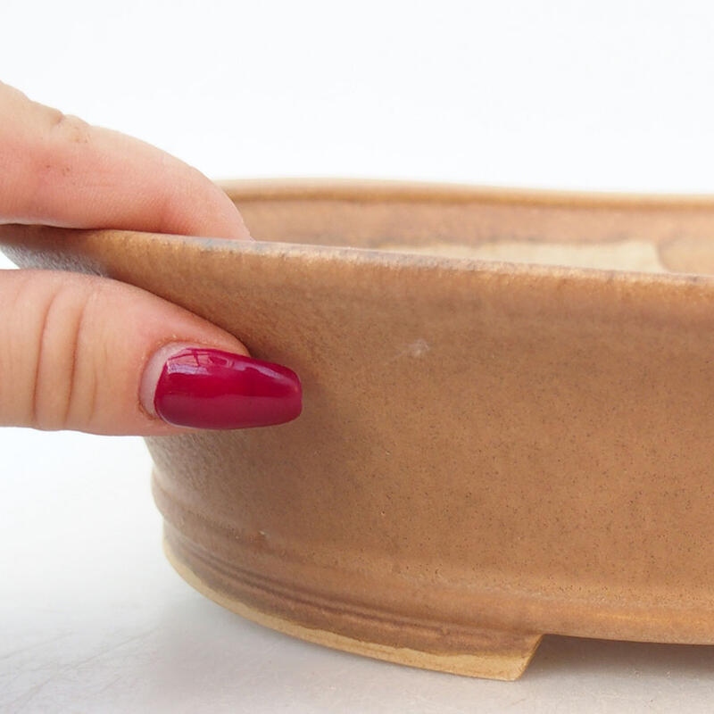 Ceramic bonsai bowl 28 x 25 x 6 cm, color pink