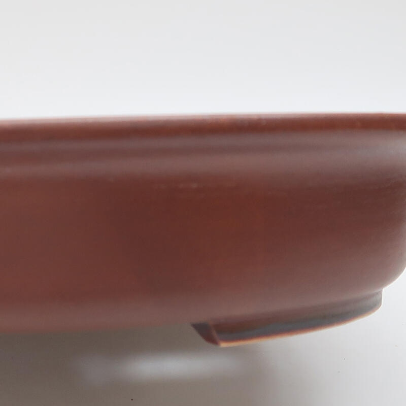 Ceramic bonsai bowl 29 x 25.5 x 6 cm, color brown