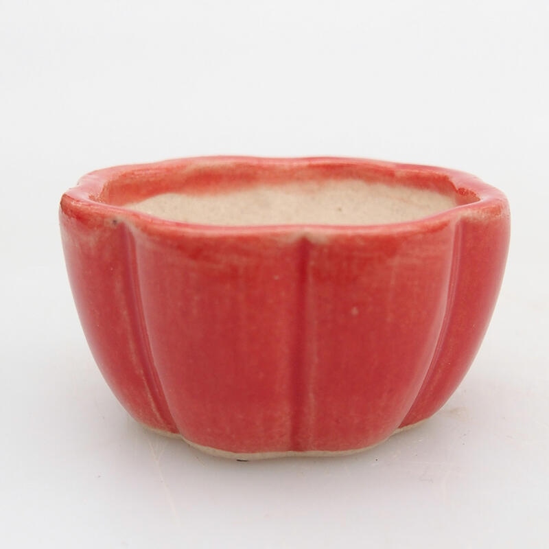 Ceramic bonsai bowl 3.5 x 3.5 x 2 cm, color red