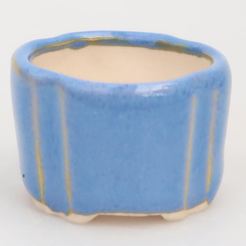 Ceramic bonsai bowl 3.5 x 3.5 x 2 cm, color blue