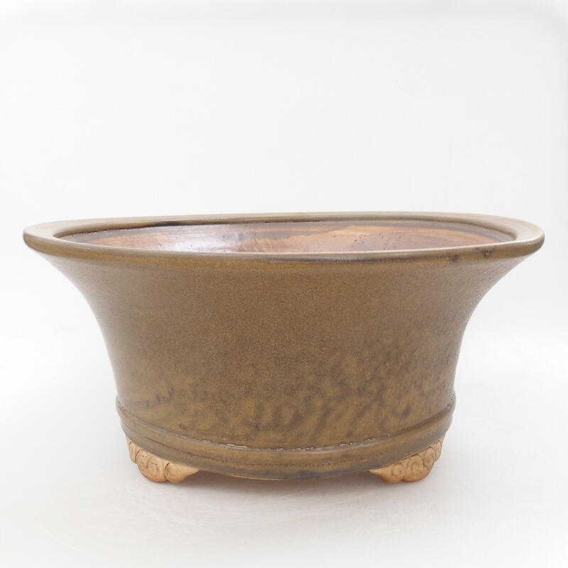 Ceramic bonsai bowl 32 x 32 x 14 cm, color brown