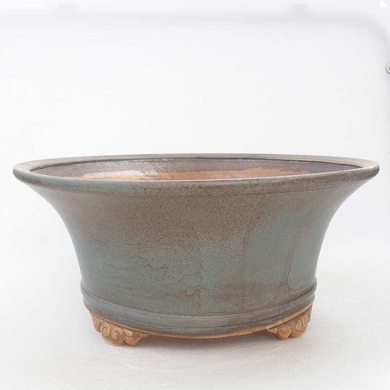 Ceramic bonsai bowl 32 x 32 x 14 cm, color blue