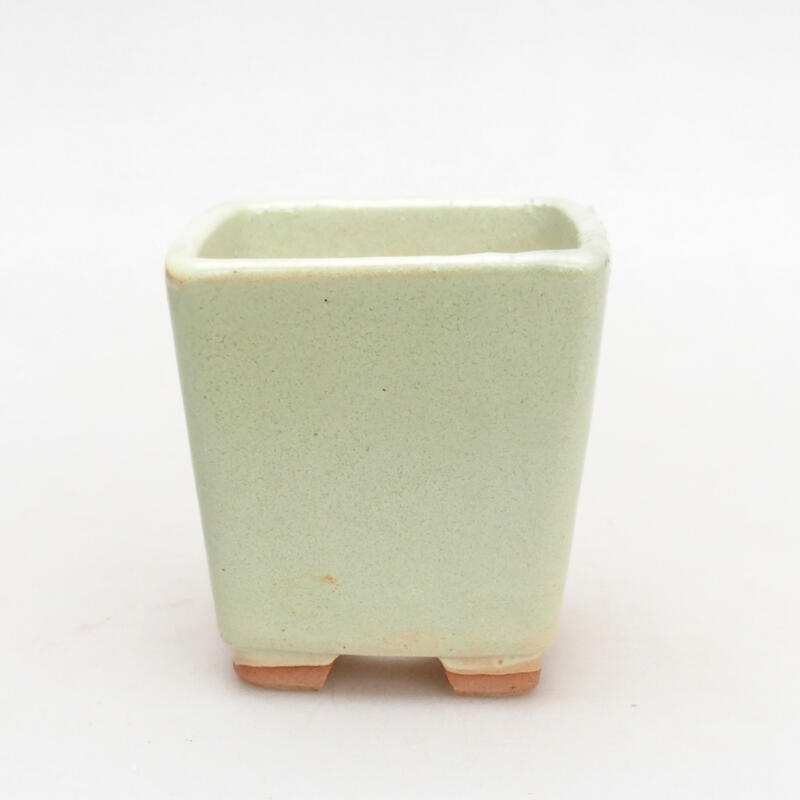 Ceramic bonsai bowl 5.5 x 5.5 x 6 cm, color yellow