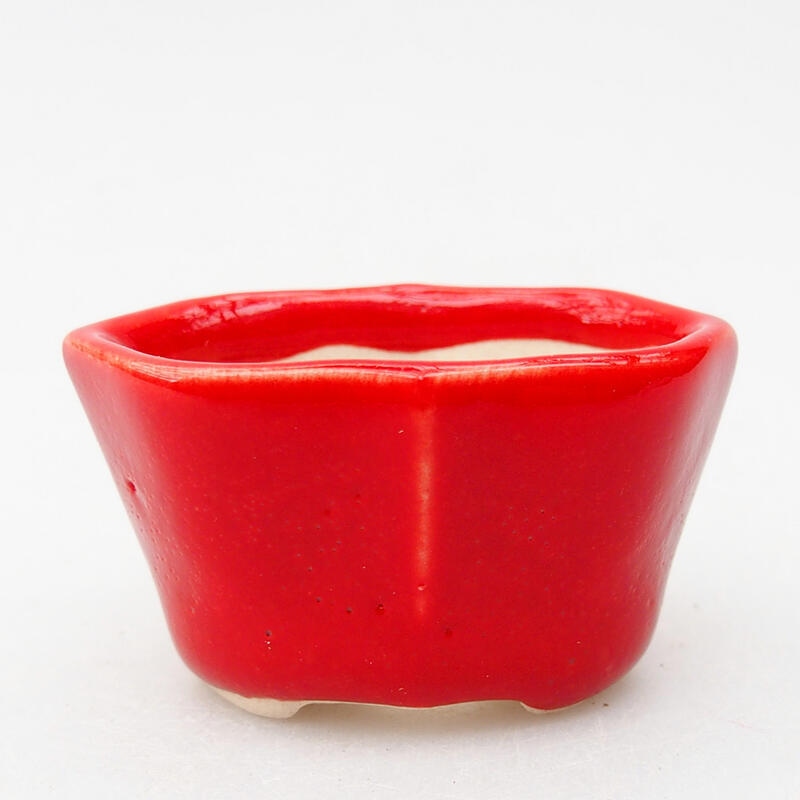 Ceramic bonsai bowl 5 x 3 x 2.5 cm, color red