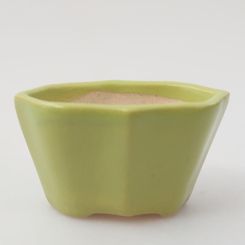 Ceramic bonsai bowl 5 x 3 x 2.5 cm, color green