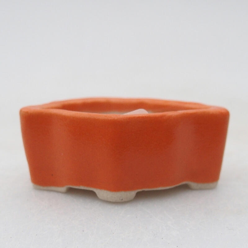 Ceramic bonsai bowl 5 x 3 x 2 cm, color orange