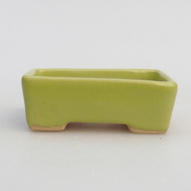 Ceramic bonsai bowl 5 x 3 x 2 cm, color green