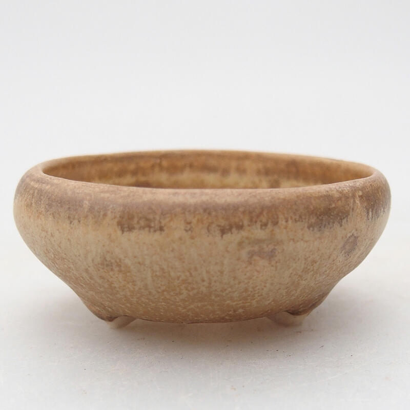 Ceramic bonsai bowl 5 x 5 x 2.5 cm, color beige