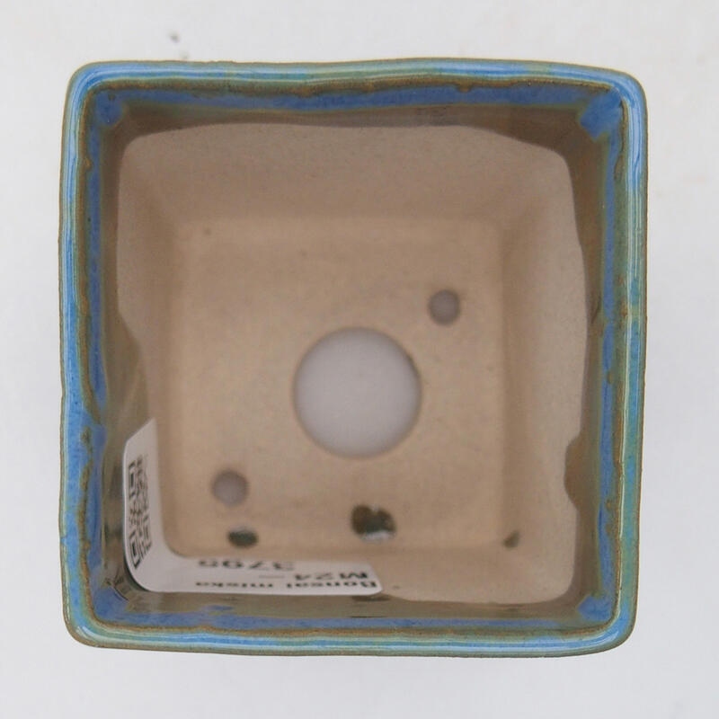 Ceramic bonsai bowl 5 x 5 x 5 cm, color blue