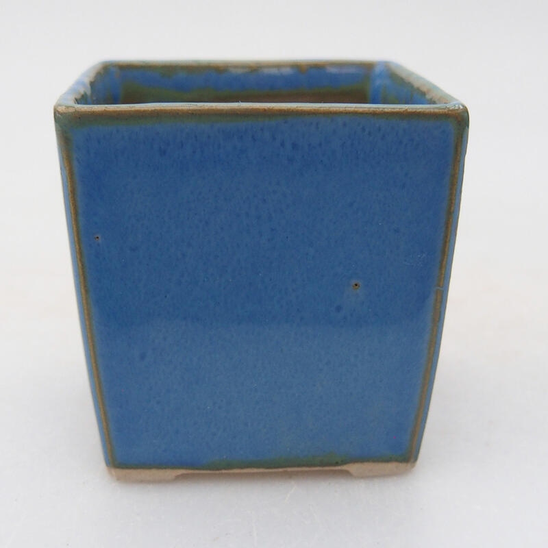 Ceramic bonsai bowl 5 x 5 x 5 cm, color blue