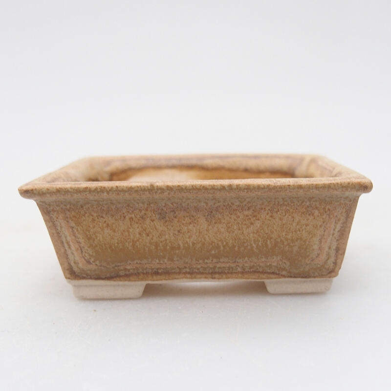 Ceramic bonsai bowl 6.5 x 5 x 2.5 cm, color beige