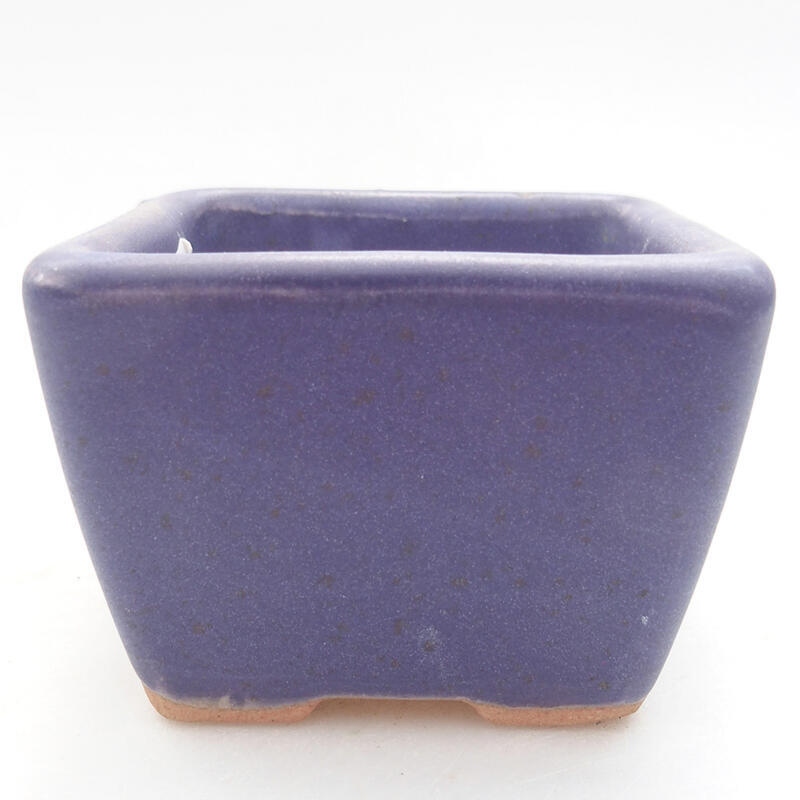 Ceramic bonsai bowl 6.5 x 6.5 x 5 cm, color purple