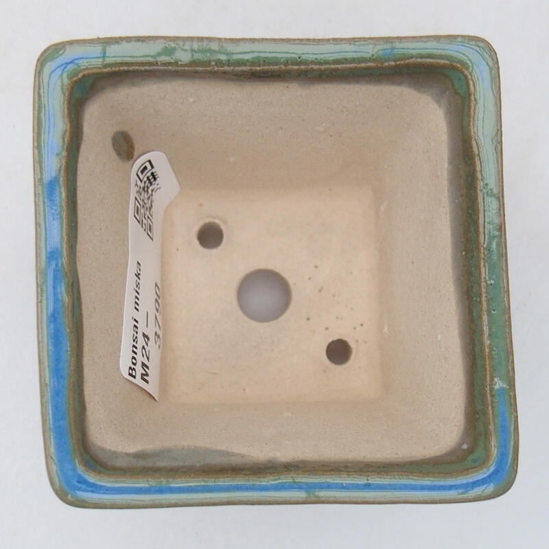 Ceramic bonsai bowl 6.5 x 6.5 x 5 cm, color blue