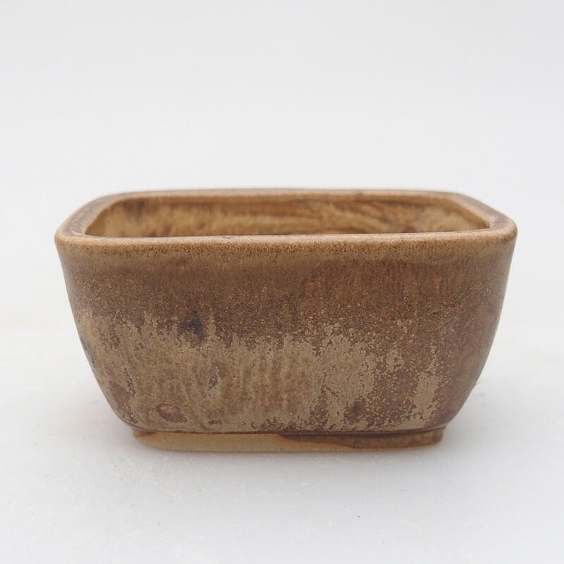 Ceramic bonsai bowl 6 x 4.5 x 3 cm, color beige