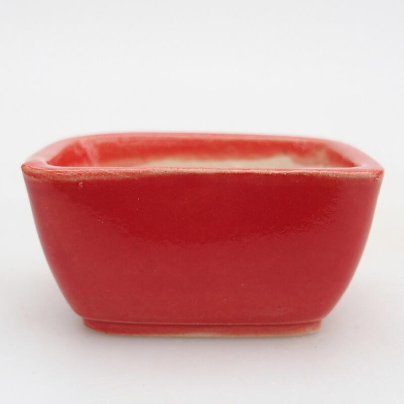 Ceramic bonsai bowl 6 x 4 x 3 cm, color red