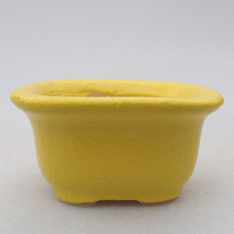 Ceramic bonsai bowl 6 x 5 x 3 cm, yellow