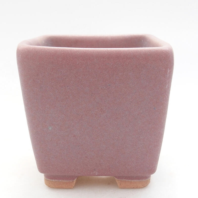 Ceramic bonsai bowl 6 x 6 x 5.5 cm, color pink