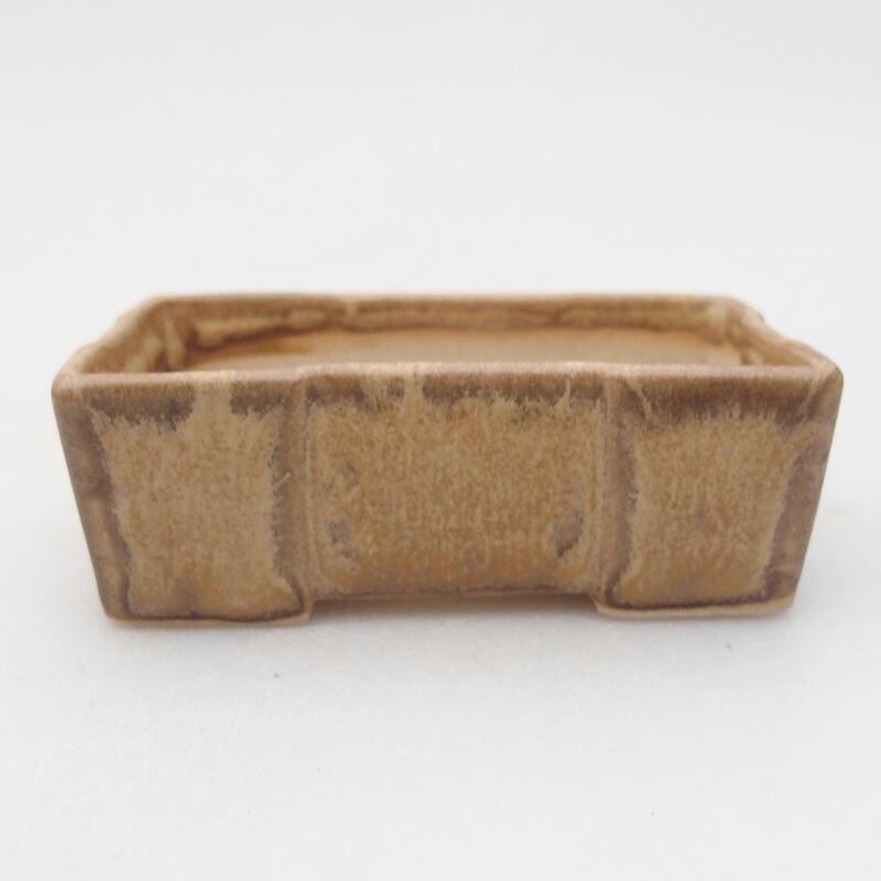 Ceramic bonsai bowl 7.5 x 4.5 x 2.5 cm, color beige