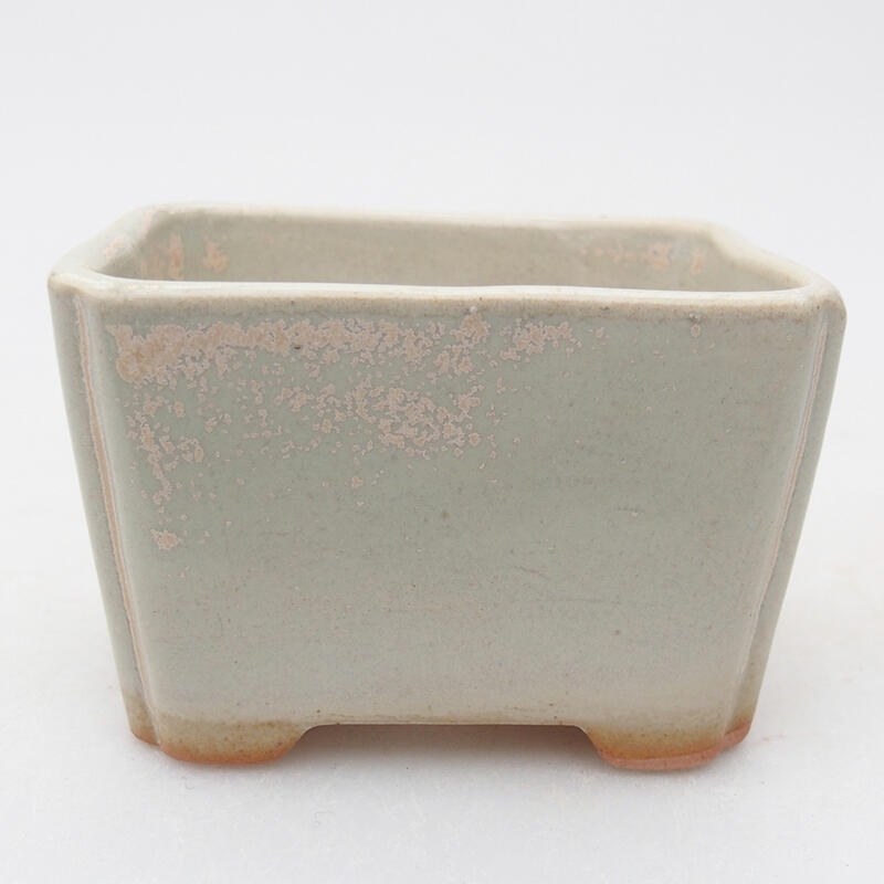 Ceramic bonsai bowl 7,5 x 6 x 5 cm, colour green