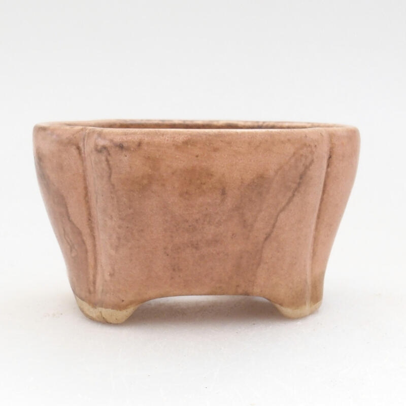 Ceramic bonsai bowl 7.5 x 7 x 4 cm, color pink