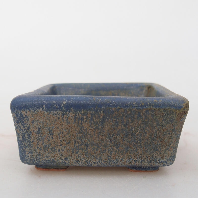 Ceramic bonsai bowl 7 x 7 x 3 cm, color blue