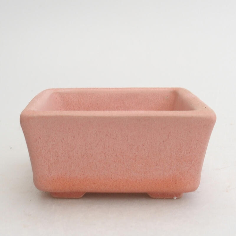 Ceramic bonsai bowl 7 x 7 x 3 cm, color pink