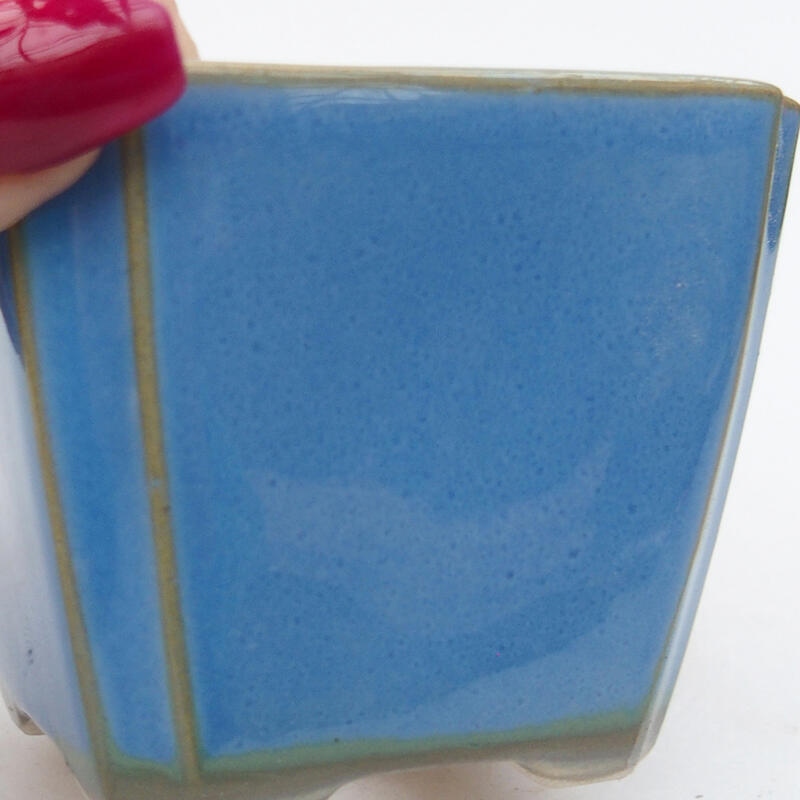 Ceramic bonsai bowl 7 x 7 x 5.5 cm, color blue