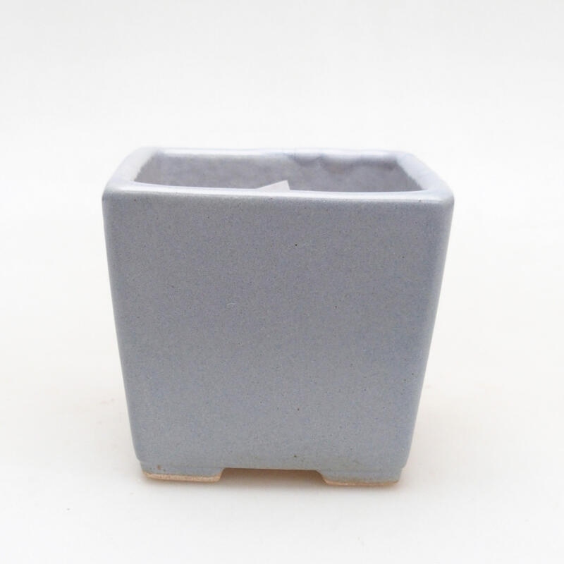 Ceramic bonsai bowl 7 x 7 x 7 cm, color gray