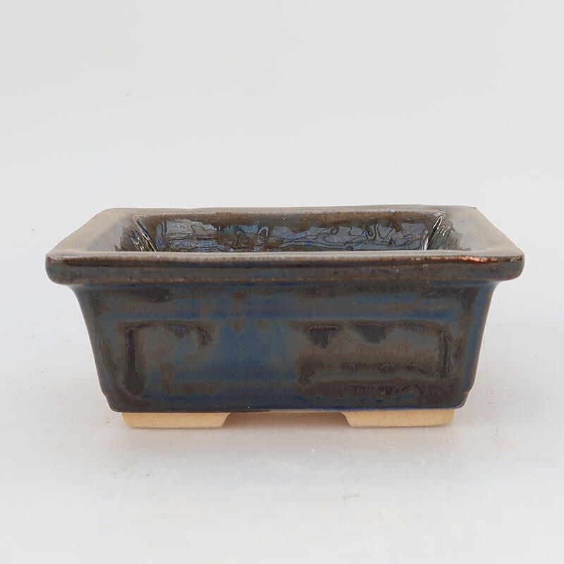 Ceramic bonsai bowl 8.5 x 6 x 3.5 cm, color blue