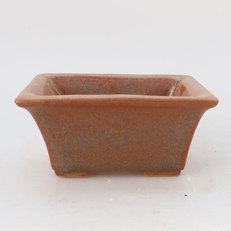 Ceramic bonsai bowl 8.5 x 6 x 4 cm, color brown