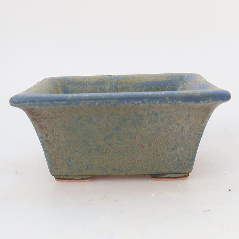 Ceramic bonsai bowl 8.5 x 6 x 4 cm, color blue