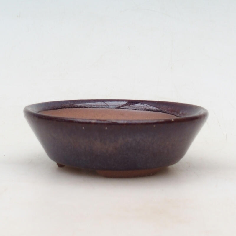 Ceramic bonsai bowl 8.5 x 8.5 x 2.5 cm, color purple