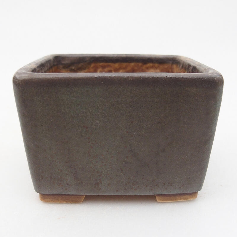 Ceramic bonsai bowl 8.5 x 8.5 x 5.5 cm, blue color