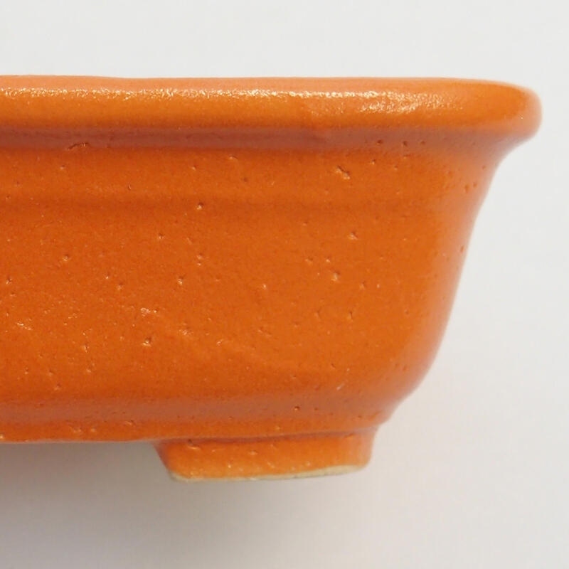 Ceramic bonsai bowl 8 x 6 x 3 cm, color orange