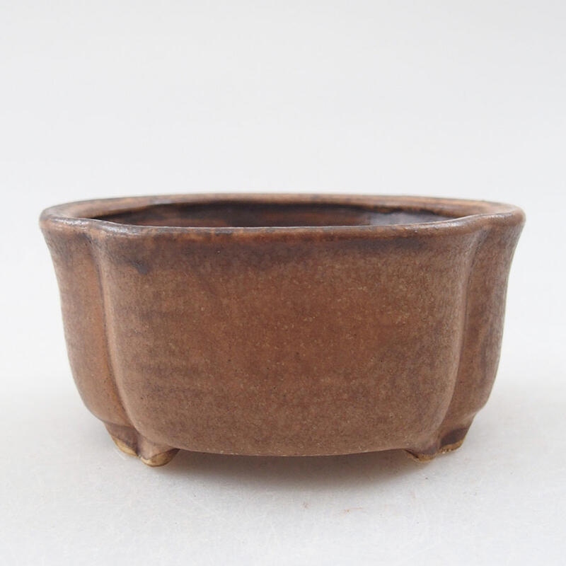 Ceramic bonsai bowl 8 x 7.5 x 3.5 cm, color pink