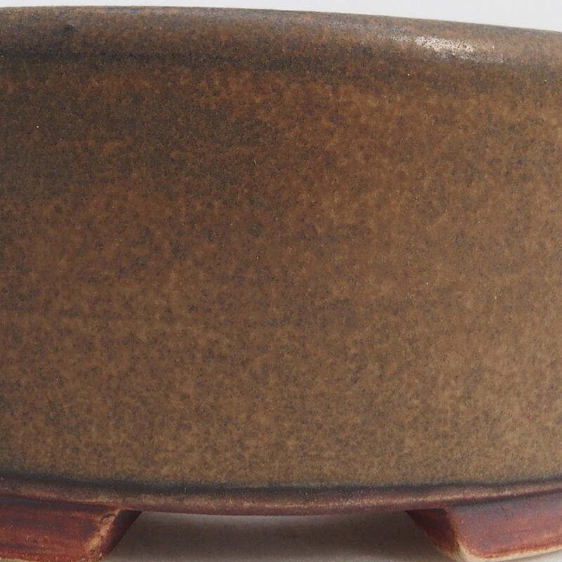 Ceramic bonsai bowl 8 x 7 x 3.5 cm, color brown