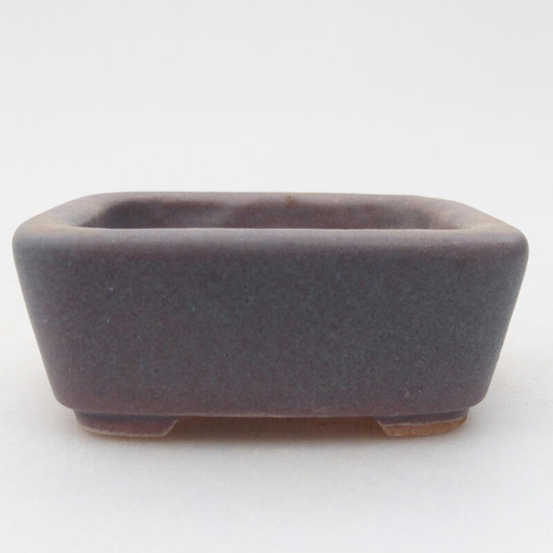 Ceramic bonsai bowl 8 x 7 x 3 cm, colour purple