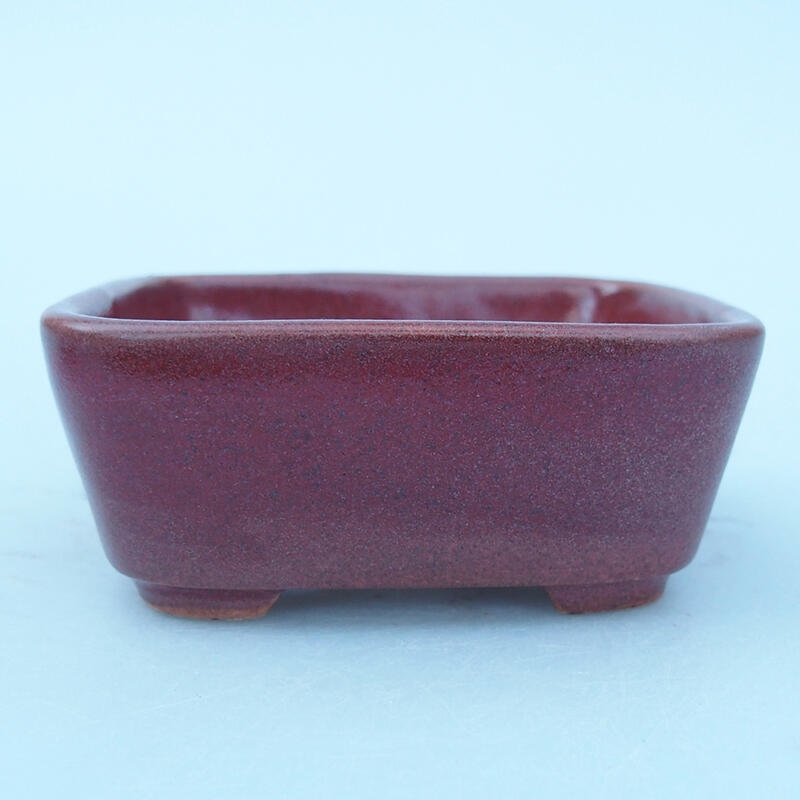 Ceramic bonsai bowl 8 x 7 x 3 cm, color pink