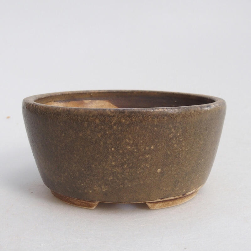 Ceramic bonsai bowl 8 x 7 x 4 cm, color brown