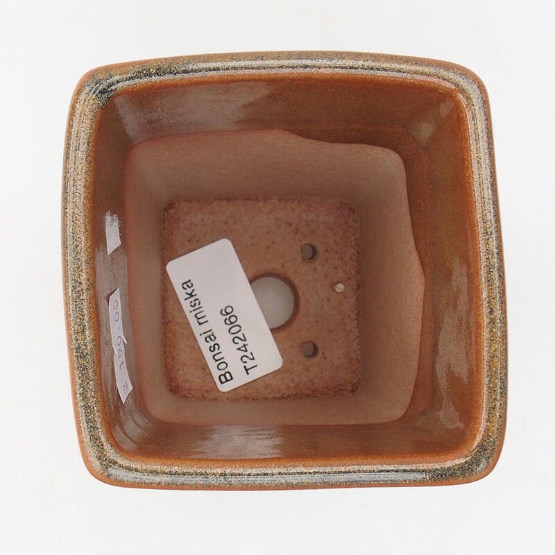 Ceramic bonsai bowl 8 x 8 x 11 cm, color brown