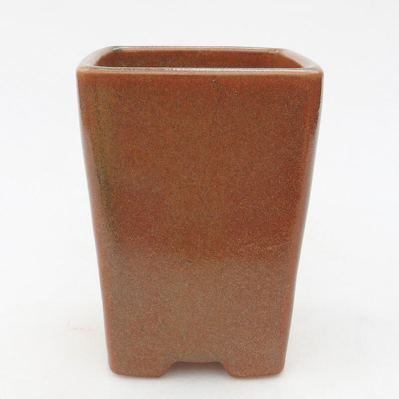 Ceramic bonsai bowl 8 x 8 x 11 cm, color brown