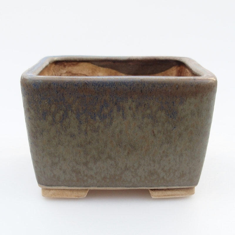 Ceramic bonsai bowl 8 x 8 x 5.5 cm, color blue