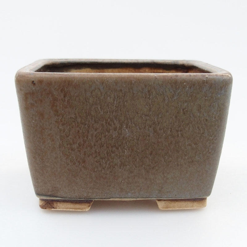 Ceramic bonsai bowl 8 x 8 x 5.5 cm, color blue-grey