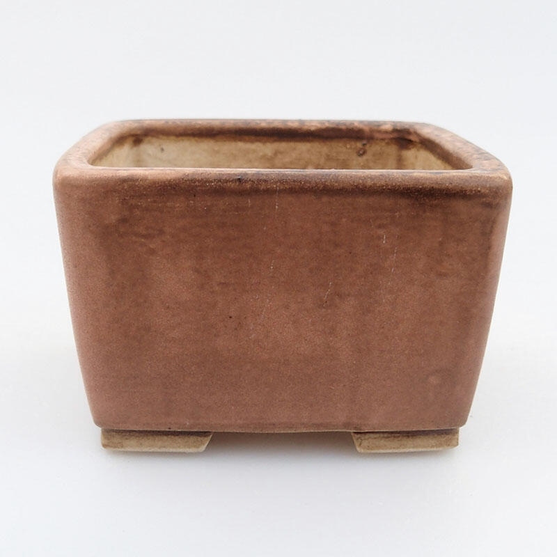 Ceramic bonsai bowl 8 x 8 x 5.5 cm, color pink