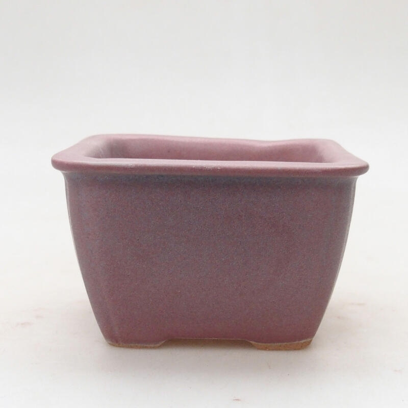 Ceramic bonsai bowl 8 x 8 x 5.5 cm, color pink