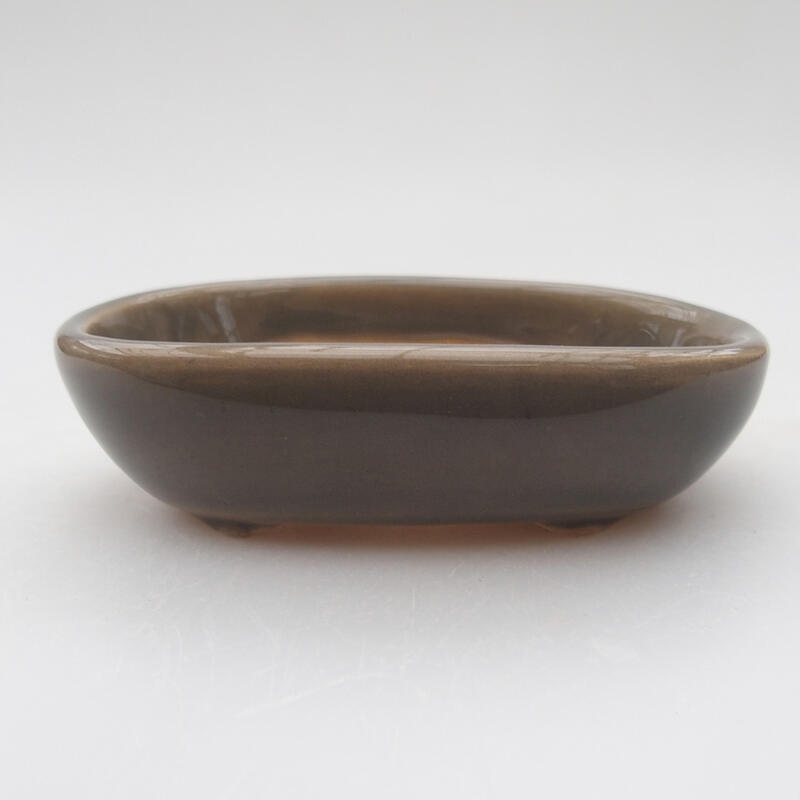 Ceramic bonsai bowl 9.5 x 6 x 2.5 cm, color gray