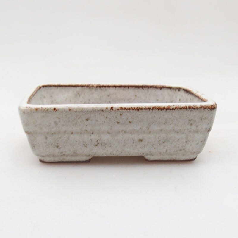 Ceramic bonsai bowl 9.5 x 7 x 2.5 cm, color beige