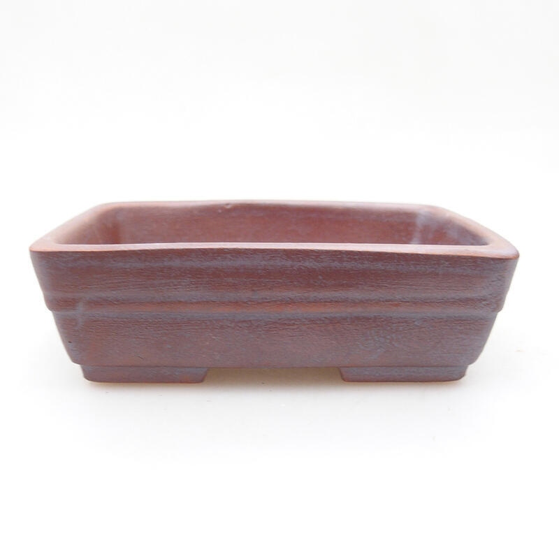 Ceramic bonsai bowl 9.5 x 7 x 2.5 cm, gray color