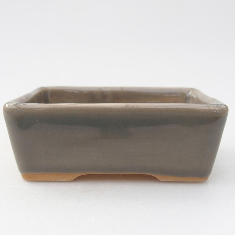 Ceramic bonsai bowl 9,5 x 7 x 3,5 cm, grey